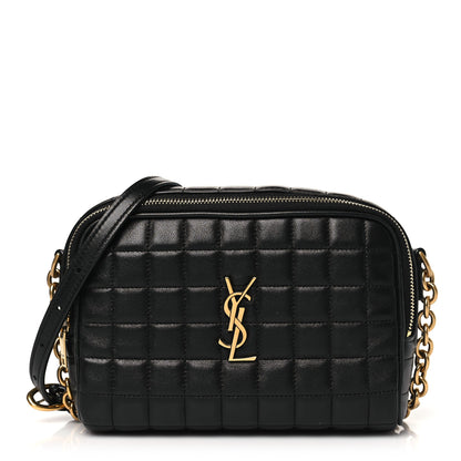 Saint Laurent Lambskin Carre Quilted Cassandre Mini Camera Bag Black 1 of 11