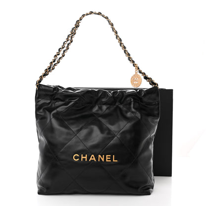 Chanel Shiny Calfskin Quilted Small Chanel 22 Black 12 of 12