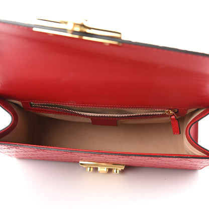 Gucci Guccissima Medium Padlock Shoulder Bag Hibiscus Red 5 of 10