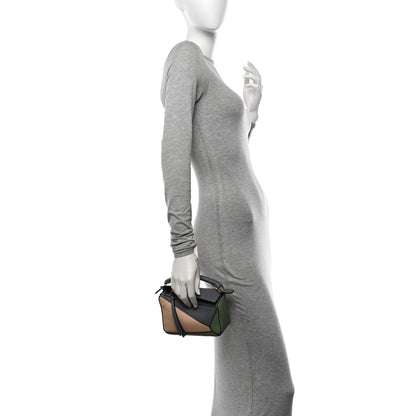 Loewe Calfskin Mini Puzzle Bag Asphalt Grey Nude 2 of 10