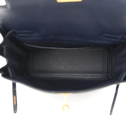 Hermes Taurillon Clemence Kelly Ado Backpack Bleu Nuit 5 of 12