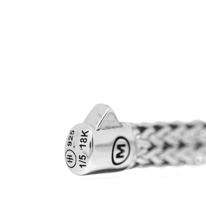 John Hardy Sterling Silver 18K Yellow Gold Diamond 5mm Classic Chain Reversible Bracelet 4 of 4