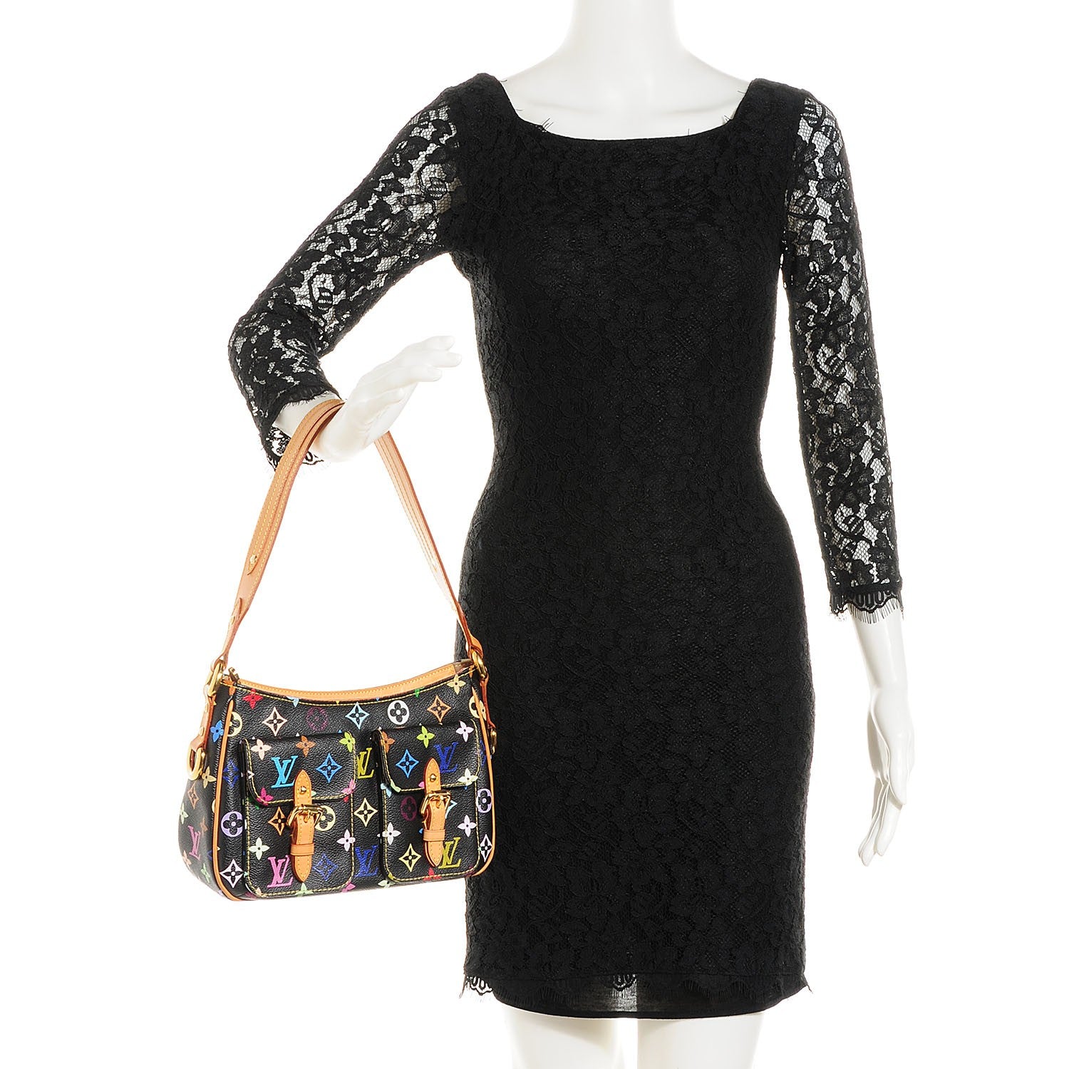 Louis Vuitton Monogram Multicolor Lodge PM Black 2 of 7