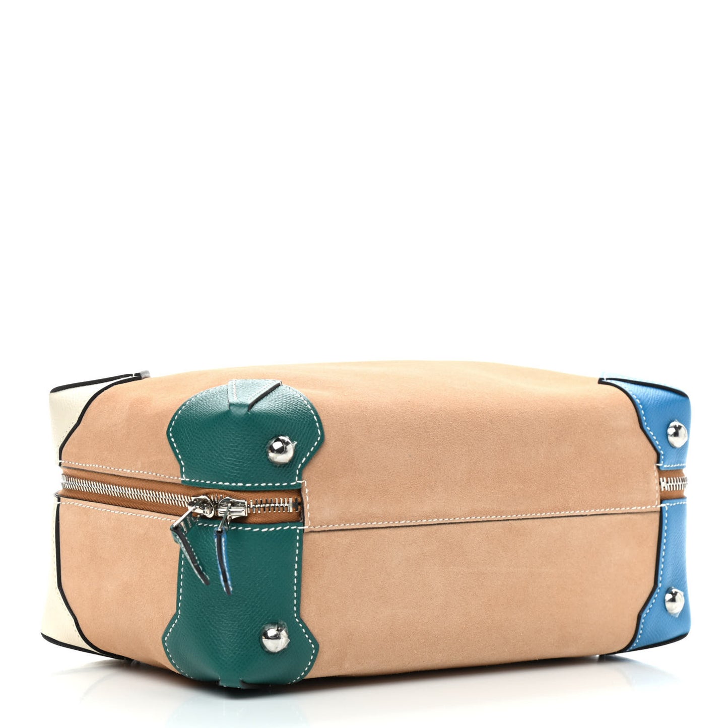 Veau Grizzly Epsom Maxibox 29 Rose Azalee Lime Craie Bleu Zanzibar Malachite