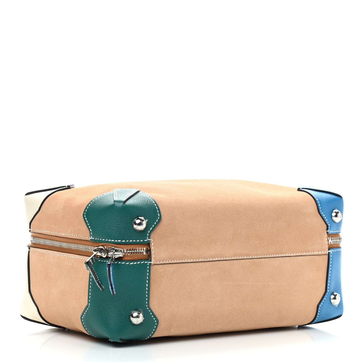 Hermes Veau Grizzly Epsom Maxibox 29 Rose Azalee Lime Craie Bleu Zanzibar Malachite 3 of 7