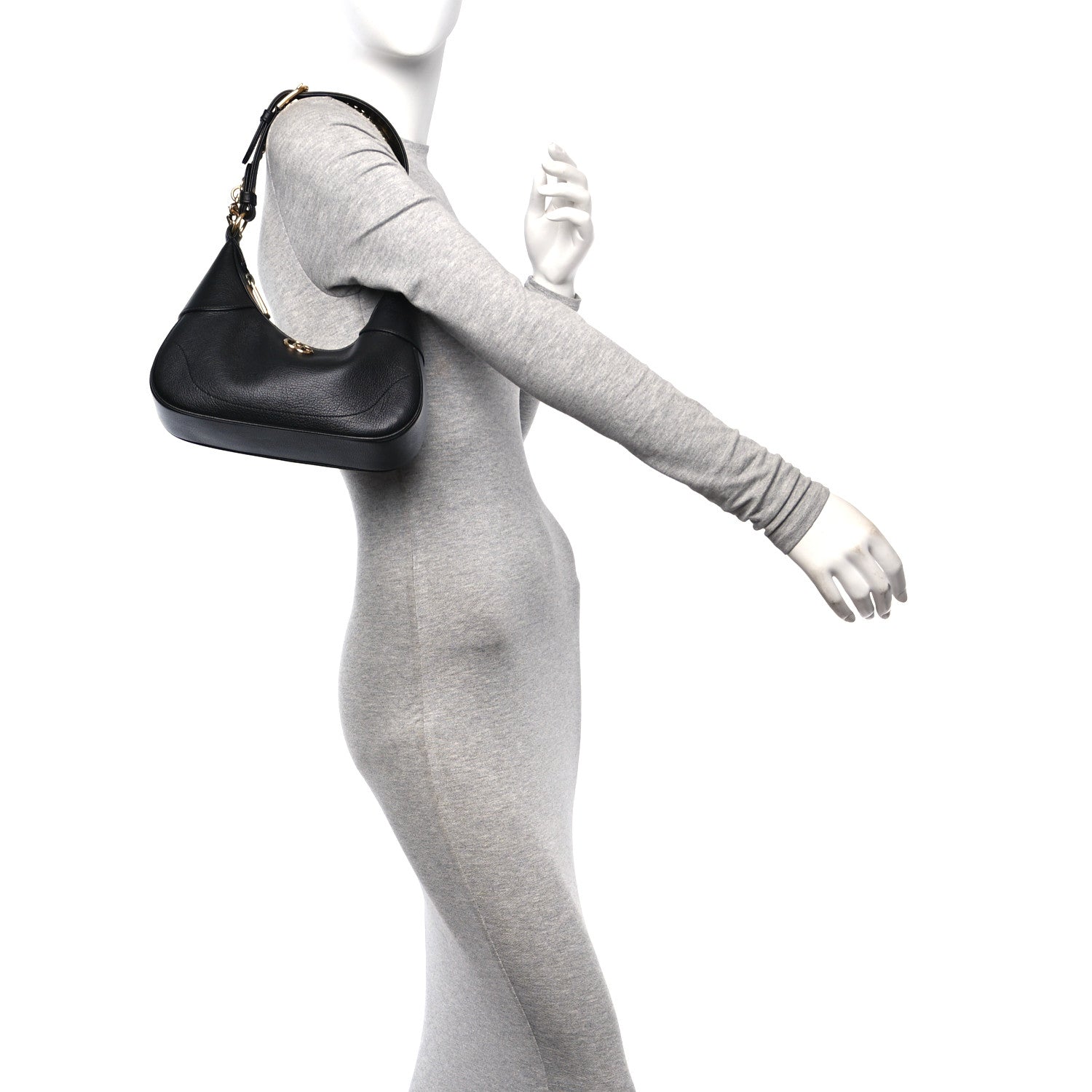 Gucci Goatskin Small Aphrodite Shoulder Bag Black 2 of 12