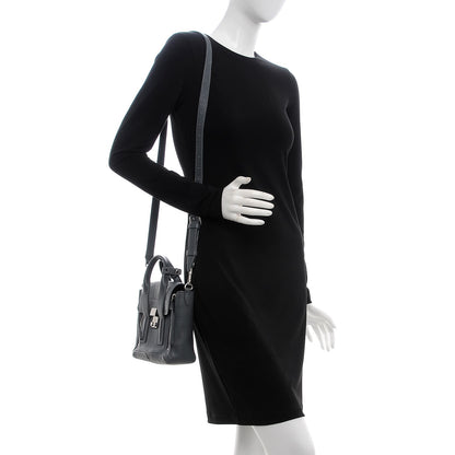 3.1 Phillip Lim 3.1 Textured Calfskin Mini Pashli Satchel Storm 2 of 7