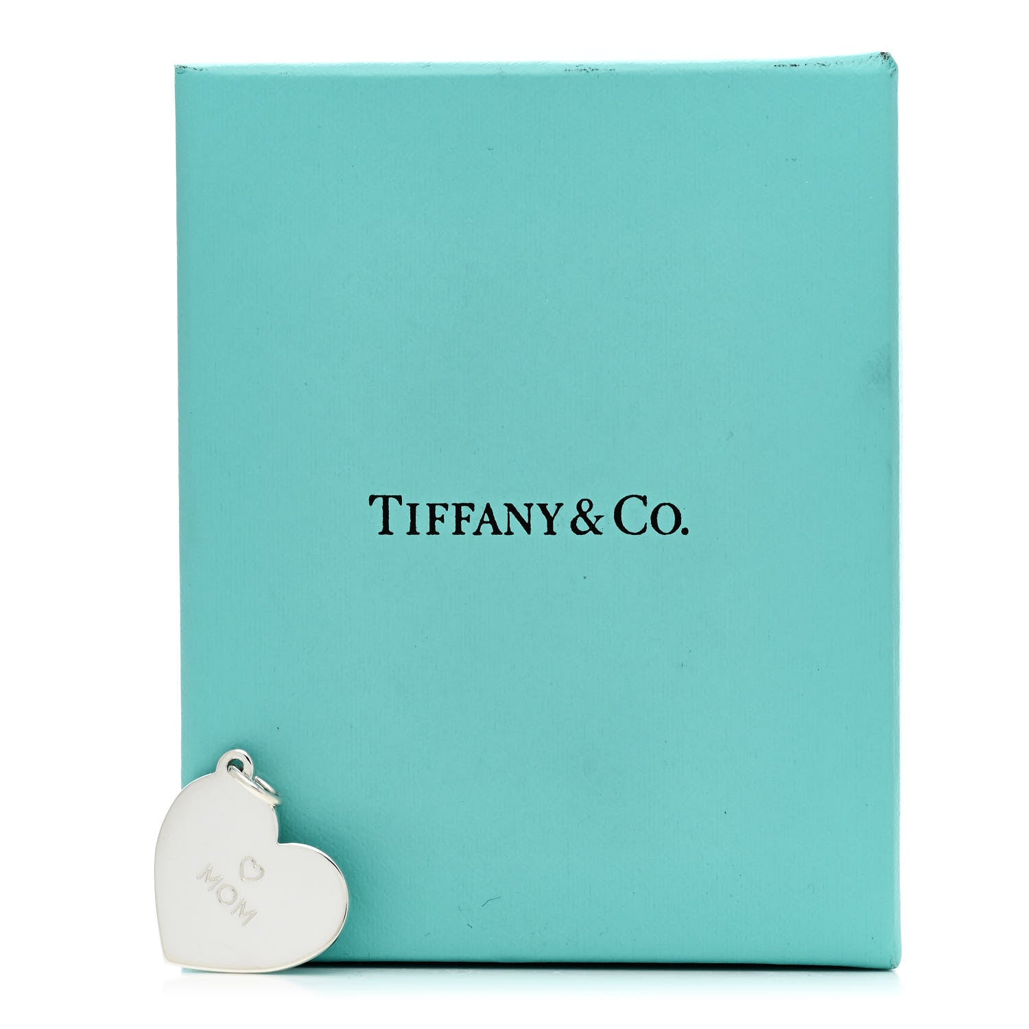 Tiffany Sterling Silver Mom Heart Charm 5 of 5