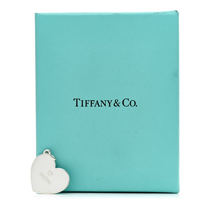 Tiffany Sterling Silver Mom Heart Charm 5 of 5