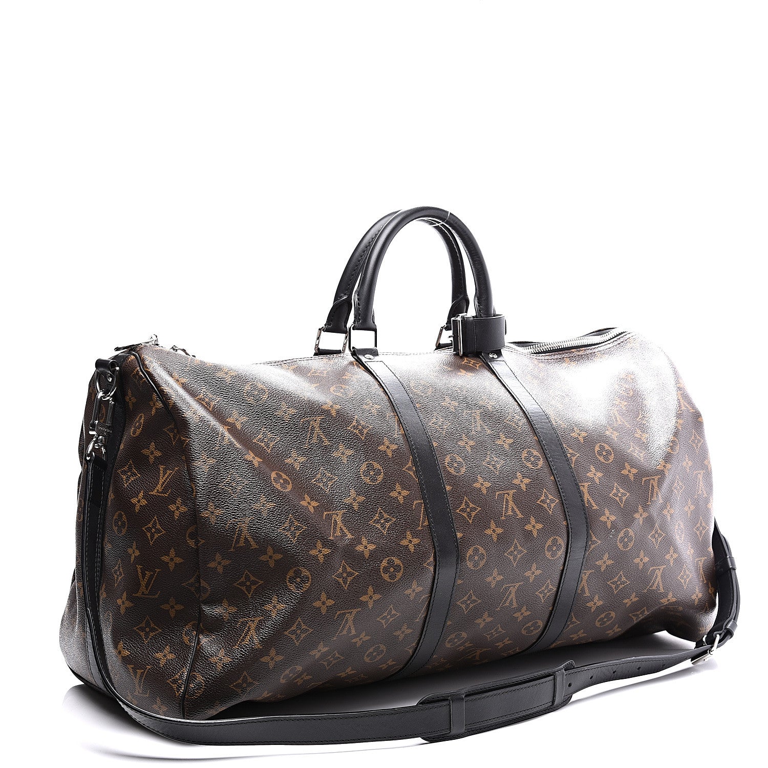 Louis Vuitton Monogram Macassar Keepall Bandouliere 55 2 of 14