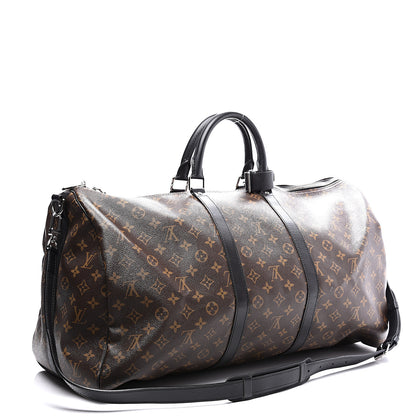 Louis Vuitton Monogram Macassar Keepall Bandouliere 55 2 of 14