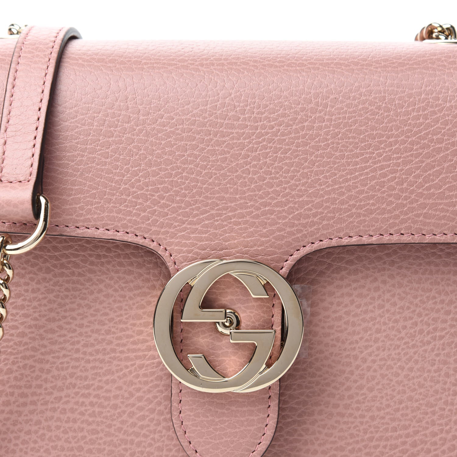 Gucci Dollar Calfskin Small Interlocking G Shoulder Bag Soft Pink 10 of 10