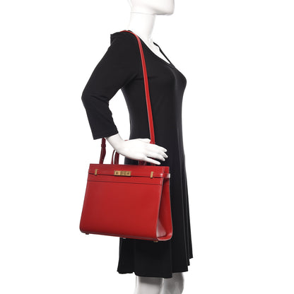 Saint Laurent Calfskin Small Manhattan Shopper Tote Red 3 of 12