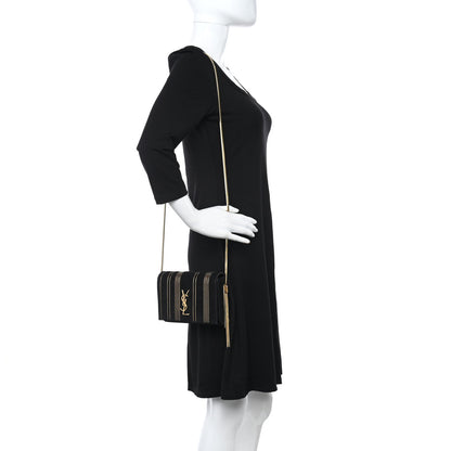 Saint Laurent Suede Small Classic Monogram Kate Chain Satchel Black 2 of 12