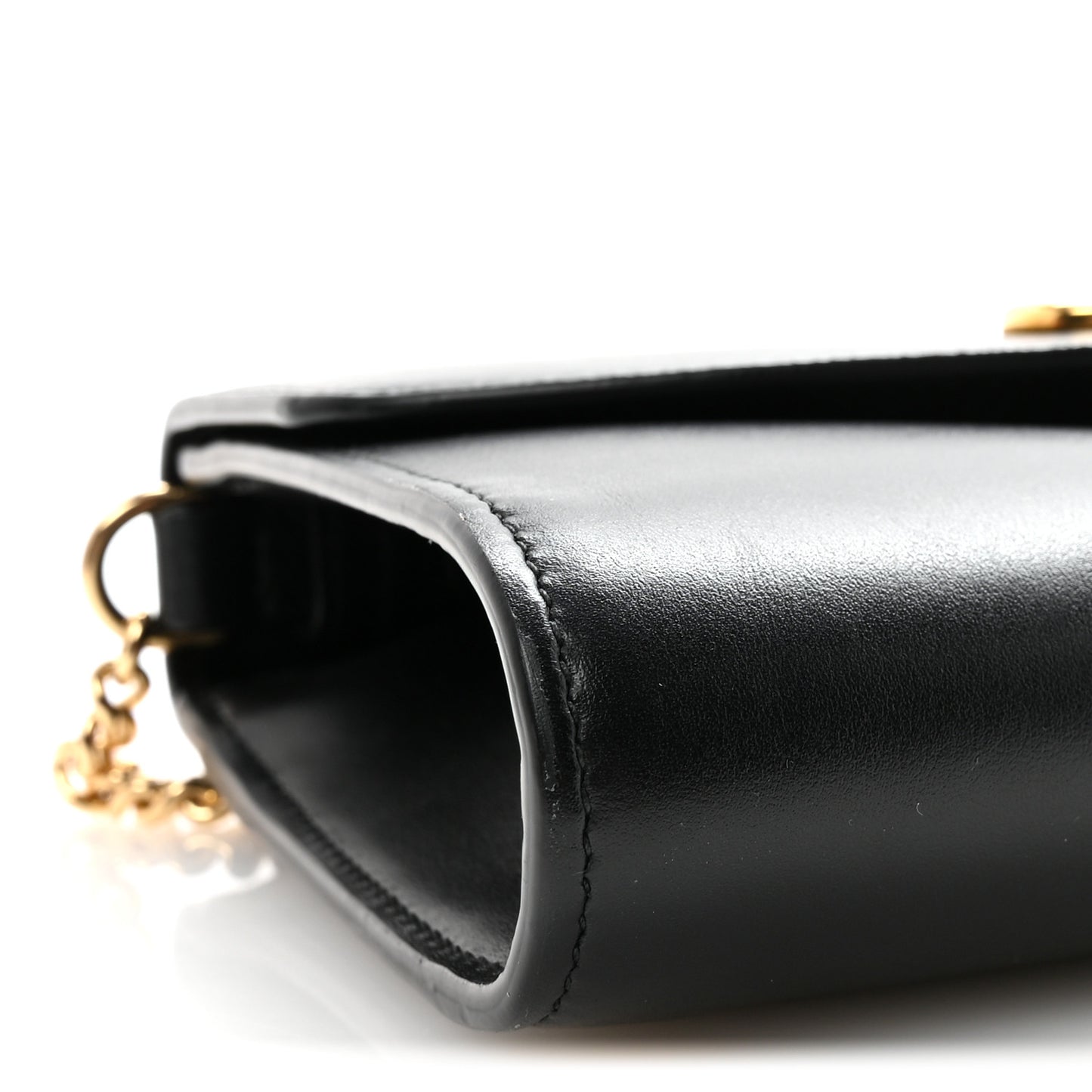 Smooth Calfskin Small Zumi Top Handle Shoulder Bag Black