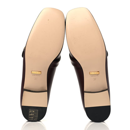Gucci Malaga Kid Womens GG Marmont Loafers 37 Vintage Bordeaux 5 of 9