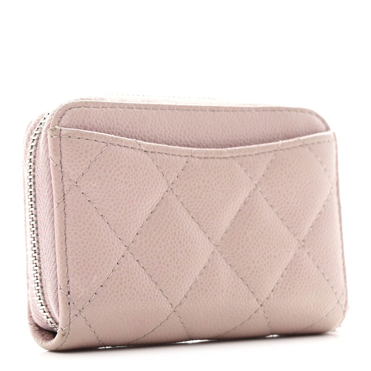 Chanel Caviar Quilted Zip Coin Purse Light Pink 3 of 8