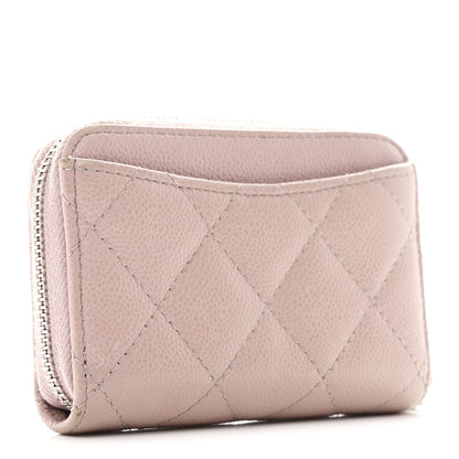 Chanel Caviar Quilted Zip Coin Purse Light Pink 3 of 8