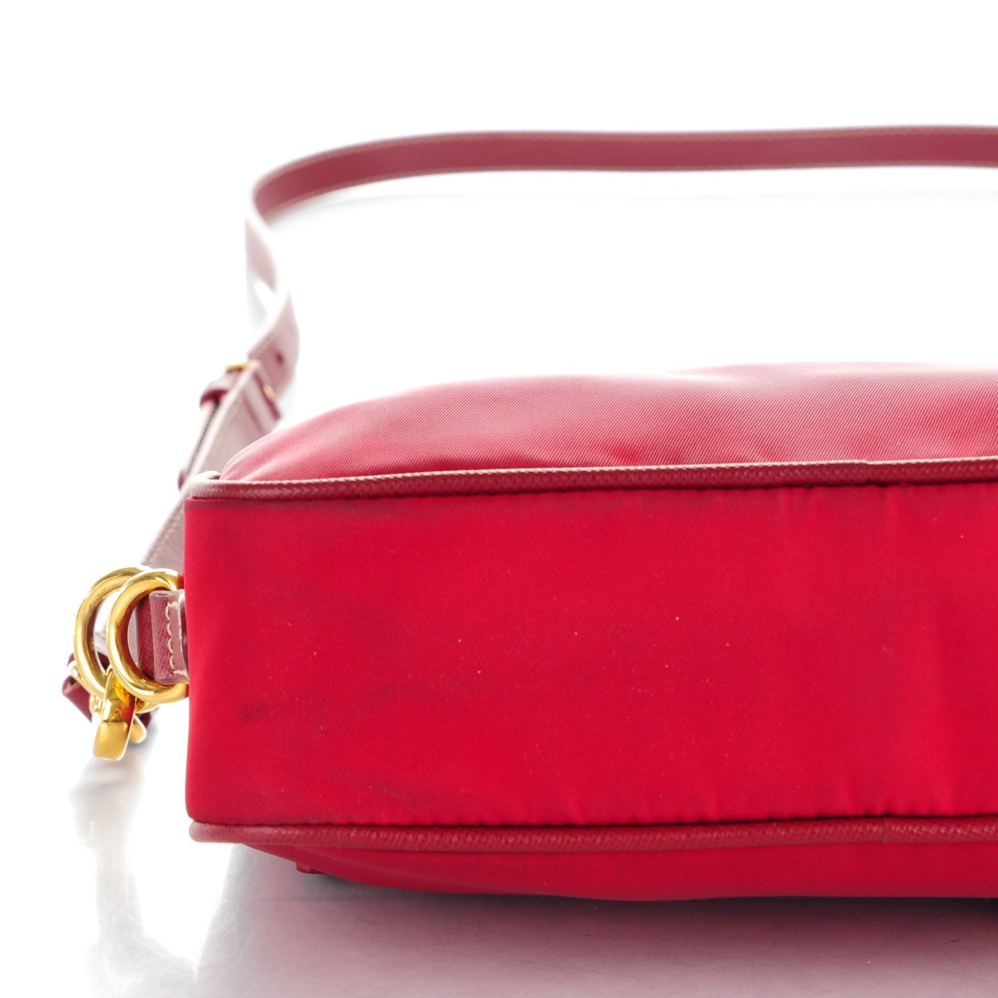 Tessuto Nylon Saffiano Crossbody Bag Cherry