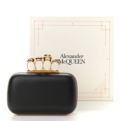 Alexander McQueen Nappa Skull Knuckle Duster Box Clutch Black 12 of 12