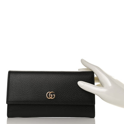 Gucci Dollar Calfskin GG Marmont Continental Wallet Black 2 of 11