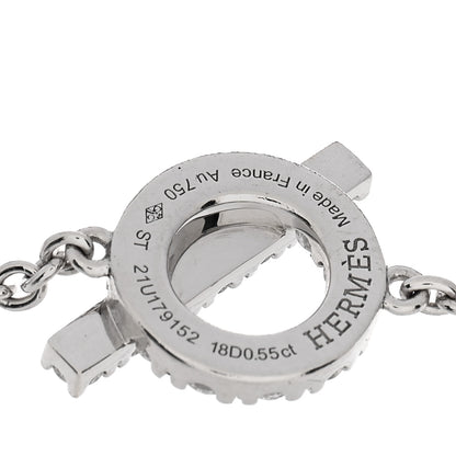 Hermes 18K White Gold Diamond Finesse Bracelet ST 4 of 4