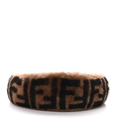 Fendi Shearling FF Logo Headband Tobacco 3 of 4