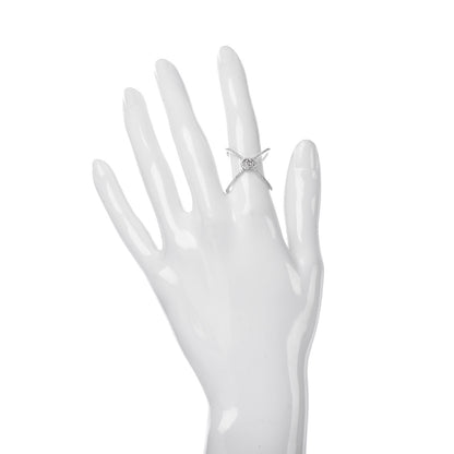 Gucci 18K White Gold Diamond Running G Cross Ring 53 6.25 1 of 8