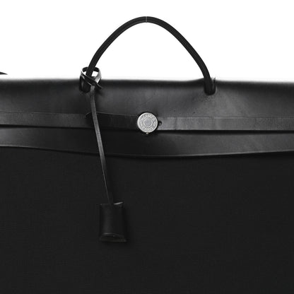 Hermes Military Toile Vache Hunter Herbag Cabin Zip Retourne 50 Black 8 of 10