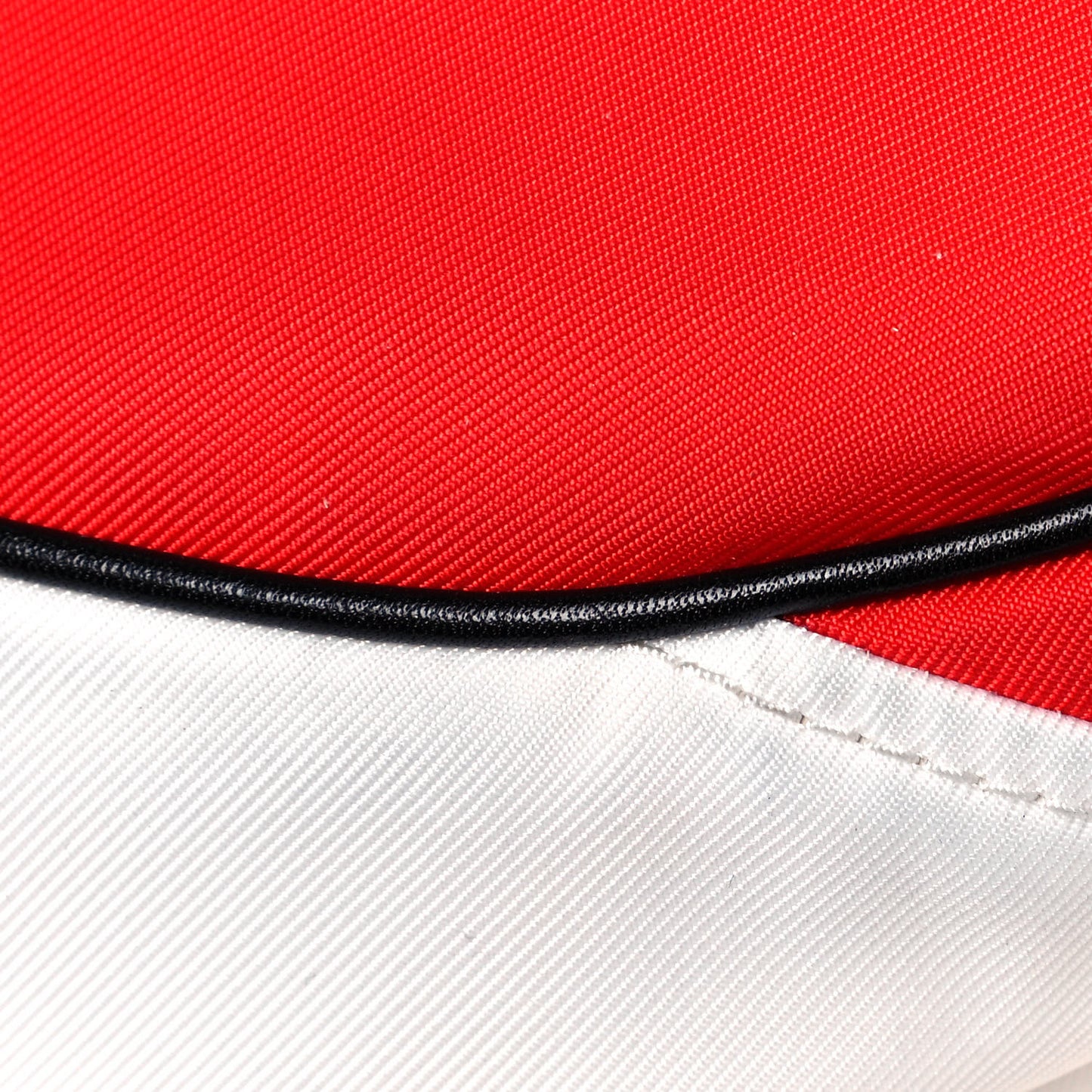 Nylon Sport Belt Bag Black White Red