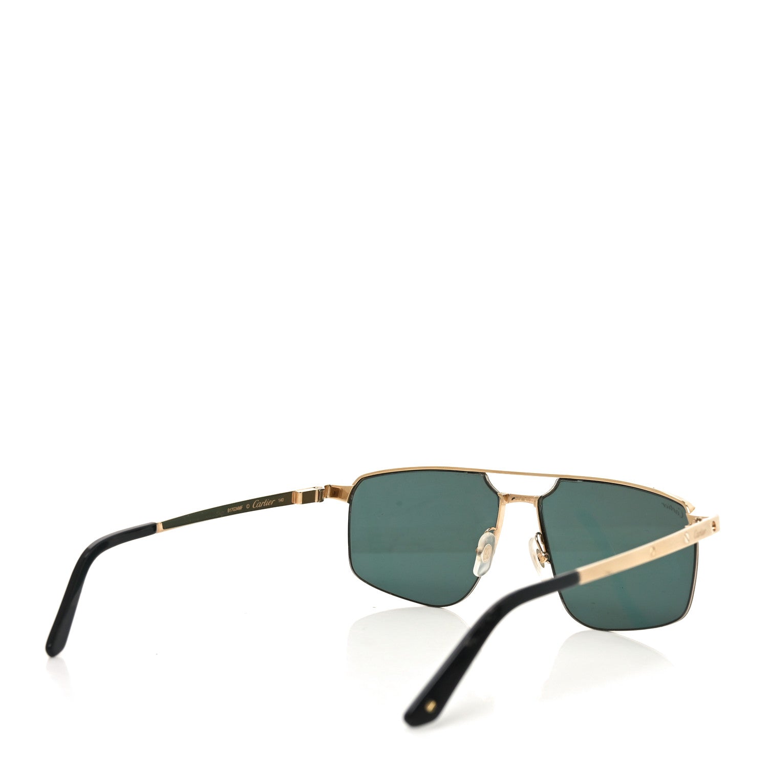 Cartier Metal Santos de Cartier Pilot Sunglasses CT0385S Gold 4 of 7