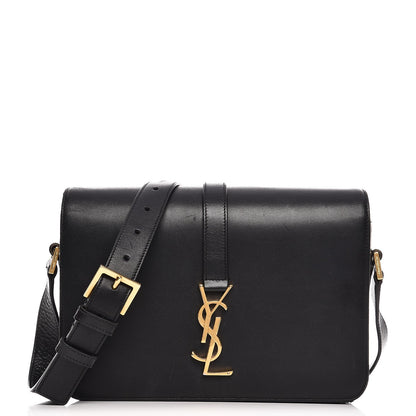 Saint Laurent Smooth Calfskin Medium Classic Monogram Universite Bag Black 1 of 20