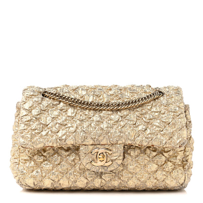 Chanel Metallic Lame Quilted Small Double Flap Gold 1 of 11
