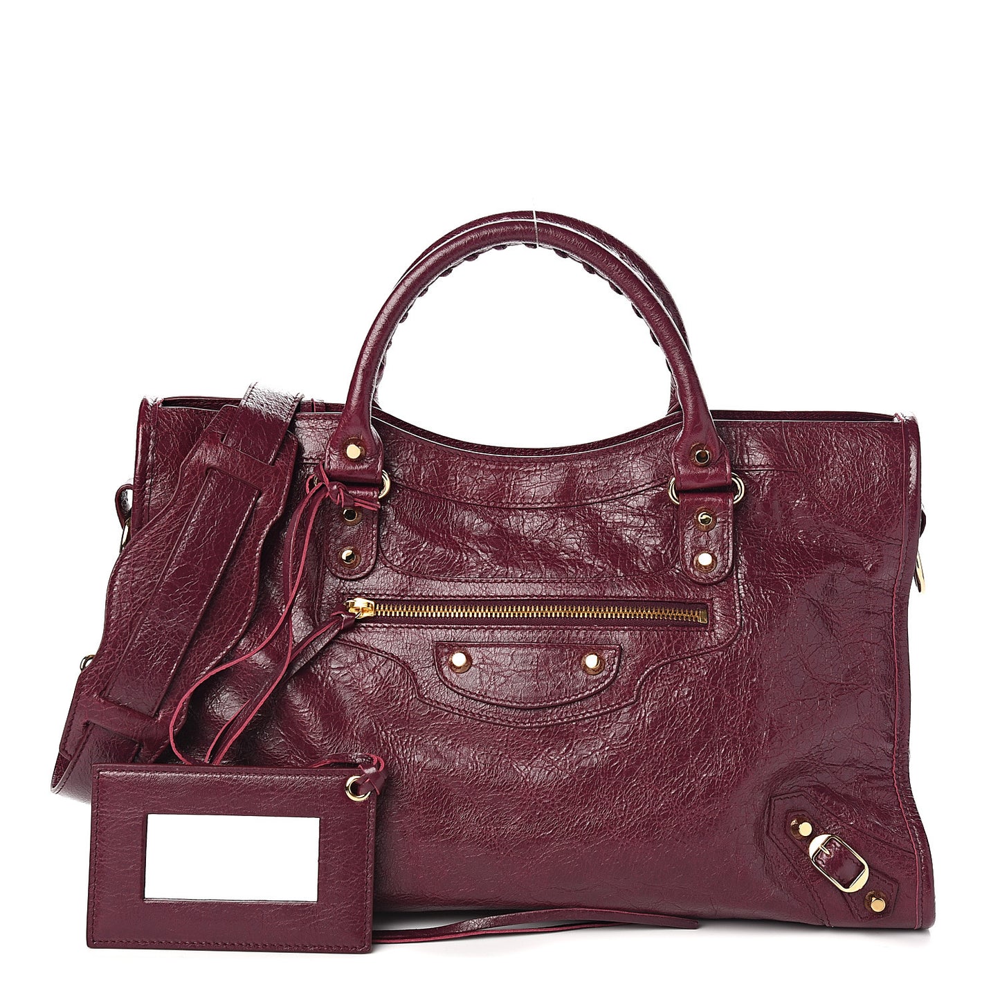 Agneau Classic Gold Hardware City Violet Prune