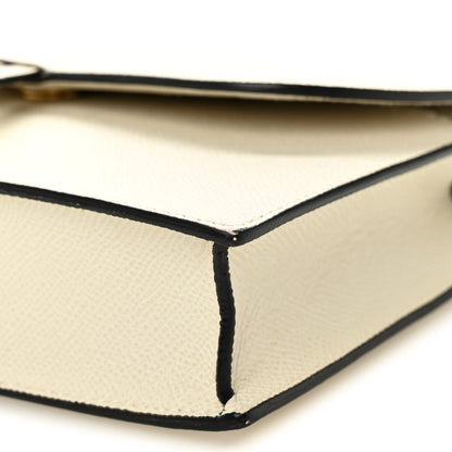 Christian Dior Grained Calfskin Saddle Chain Pouch Off White 10 of 11