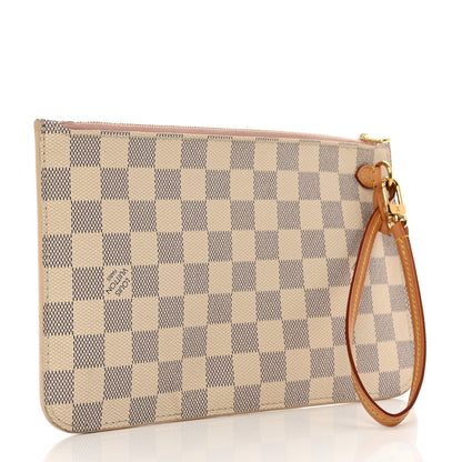 Louis Vuitton Damier Azur Neverfull MM GM Pochette Rose Ballerine 3 of 7
