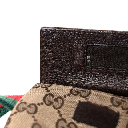 Gucci GG Monogram Web Double Pocket Belt Bag Dark Brown 15 of 29