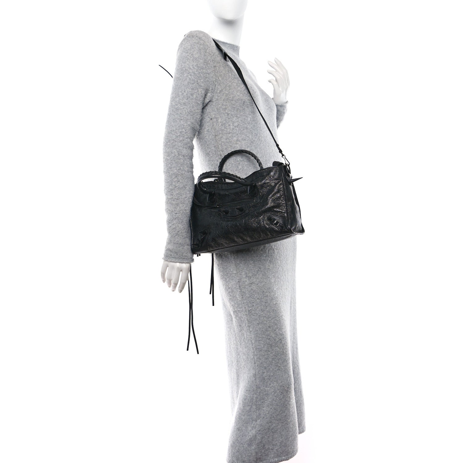 Balenciaga Agneau Spikes Black Hardware S City Black 2 of 11