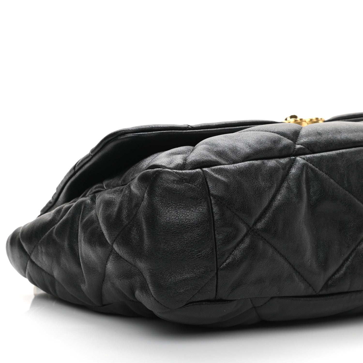 Chanel Goatskin Quilted Maxi Chanel 19 Flap Black 8 of 9