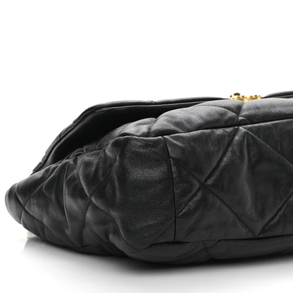Chanel Goatskin Quilted Maxi Chanel 19 Flap Black 8 of 9