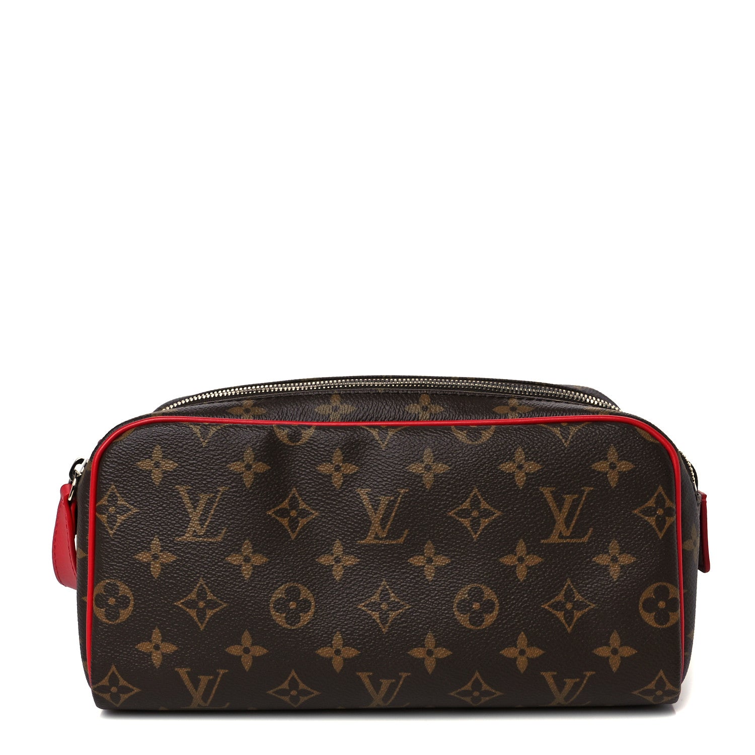 Louis Vuitton Monogram Macassar Dopp Kit Toilet Pouch Sari Red 1 of 8