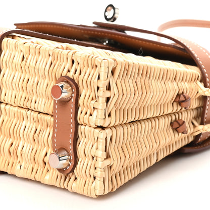 Hermes Wicker Swift Picnic Mini Kelly 20 Naturel Gold 10 of 11