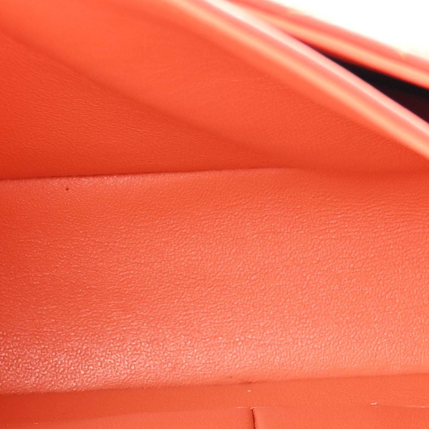 Lambskin Quilted Medium Double Flap Orange