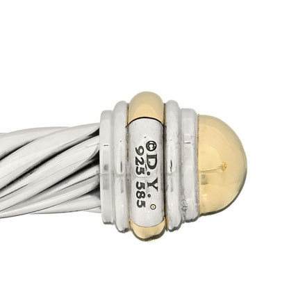 David Yurman Sterling Silver 14K Yellow Gold 7mm Cable Classics Bracelet 3 of 3