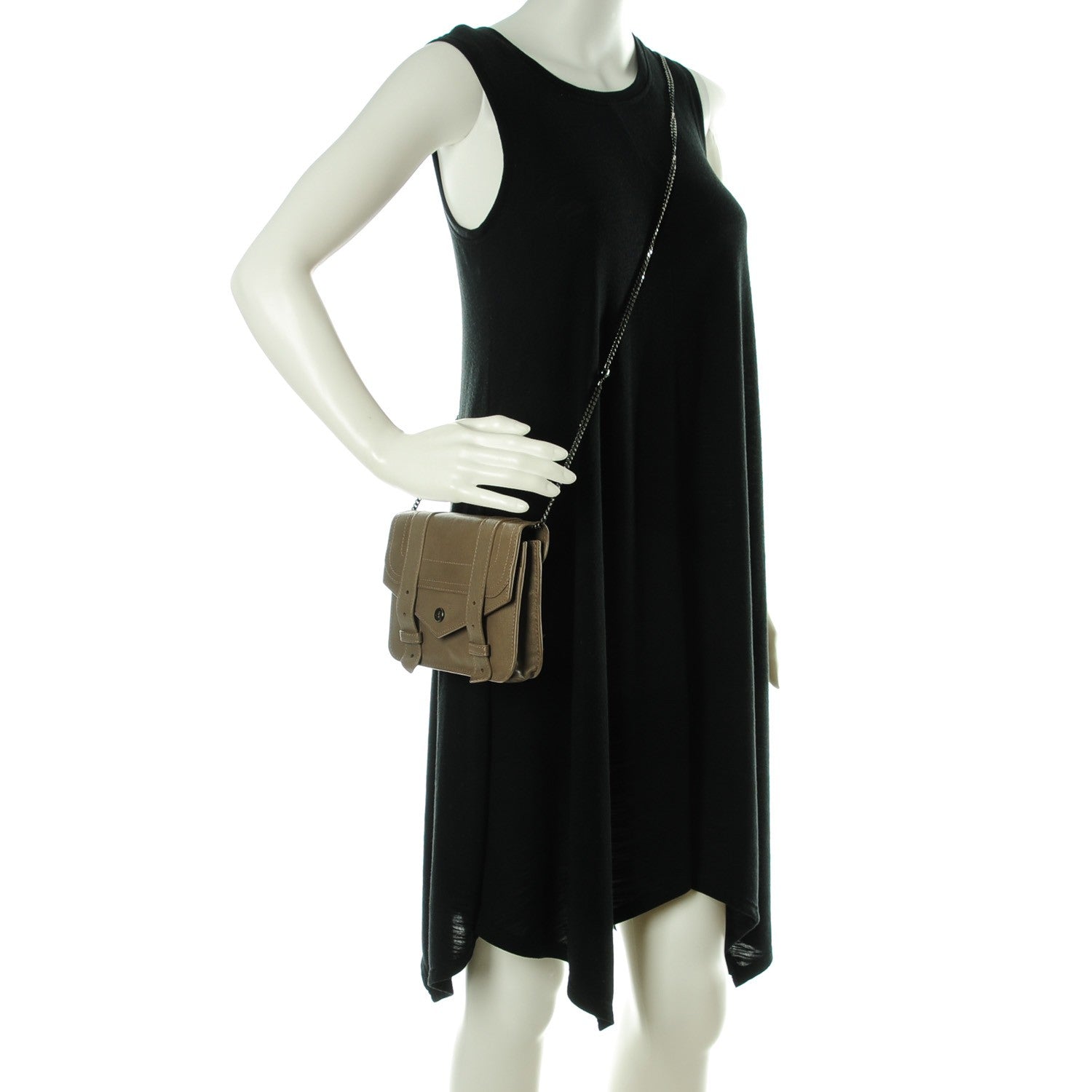 Proenza Schouler Lambskin PS1 Large Chain Wallet Smoke 2 of 6