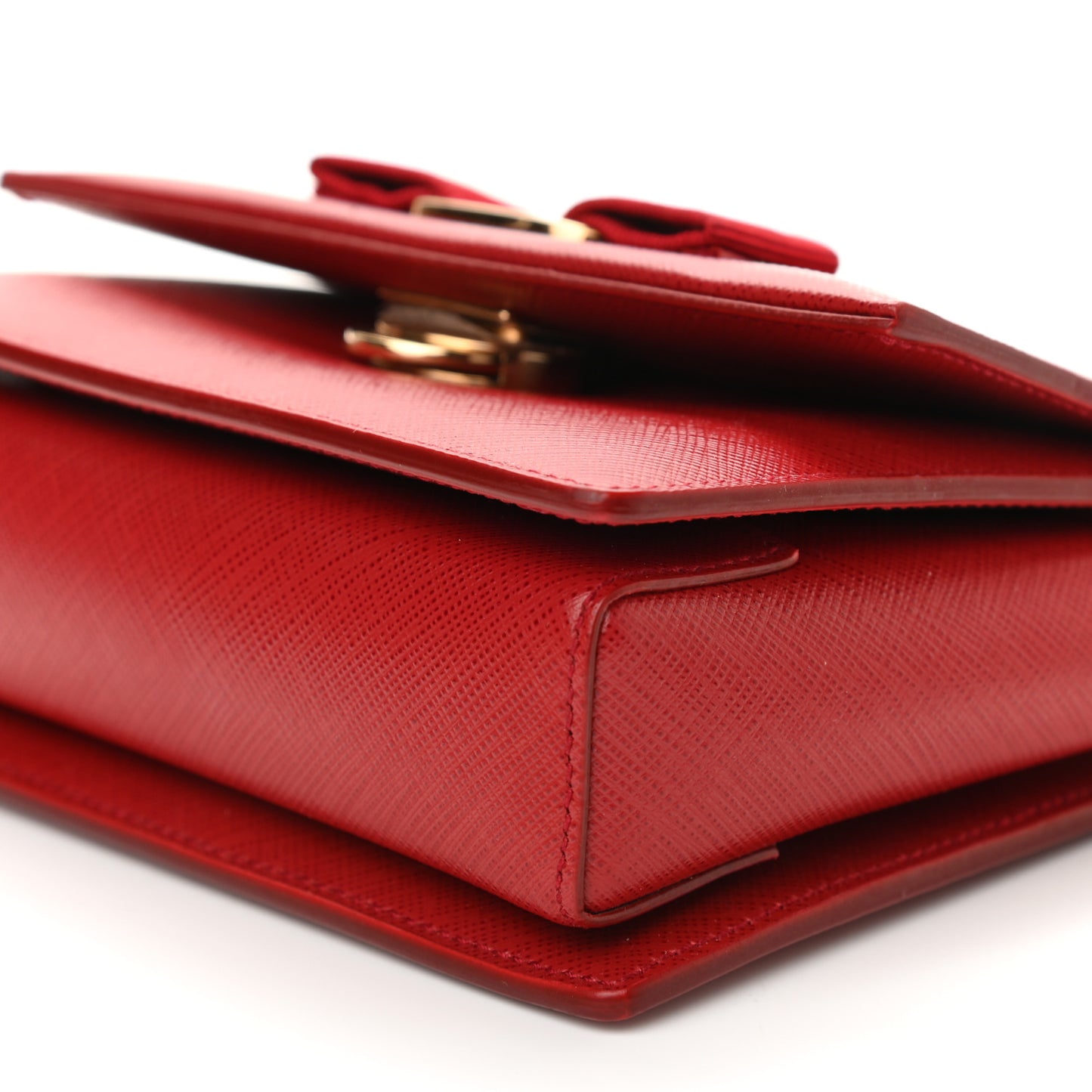 Printed Calfskin Mini Ginny Shoulder Bag Rosso