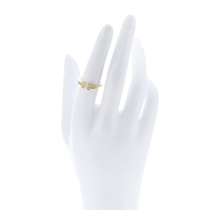 Tiffany 18K Yellow Gold Diamond T Wire Ring 53 6.5 2 of 5