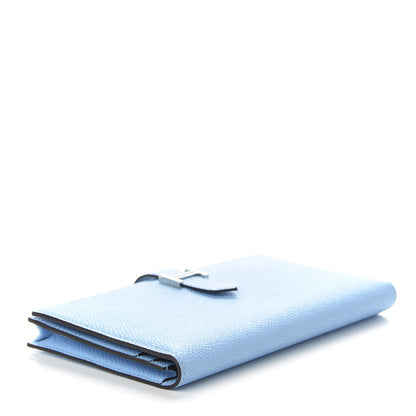 Hermes Epsom Bearn Gusset Wallet Bleu Zephyr 4 of 7