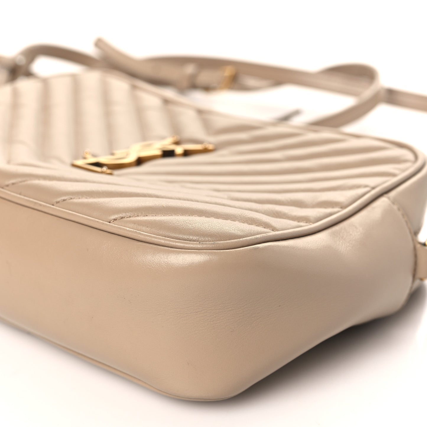 Calfskin Matelasse Monogram Lou Camera Bag Dark Latte