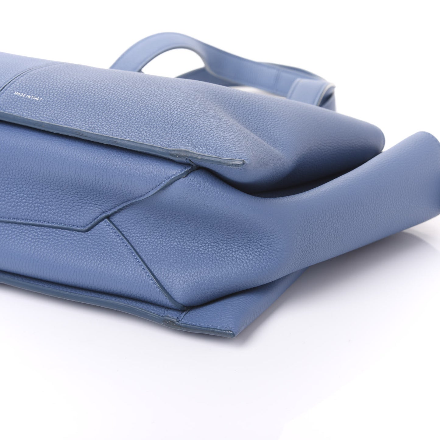 Baby Grained Calfskin Medium Tri-Fold Bag Medium Blue